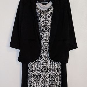 AA Studio 22W dress with velvet demask detail